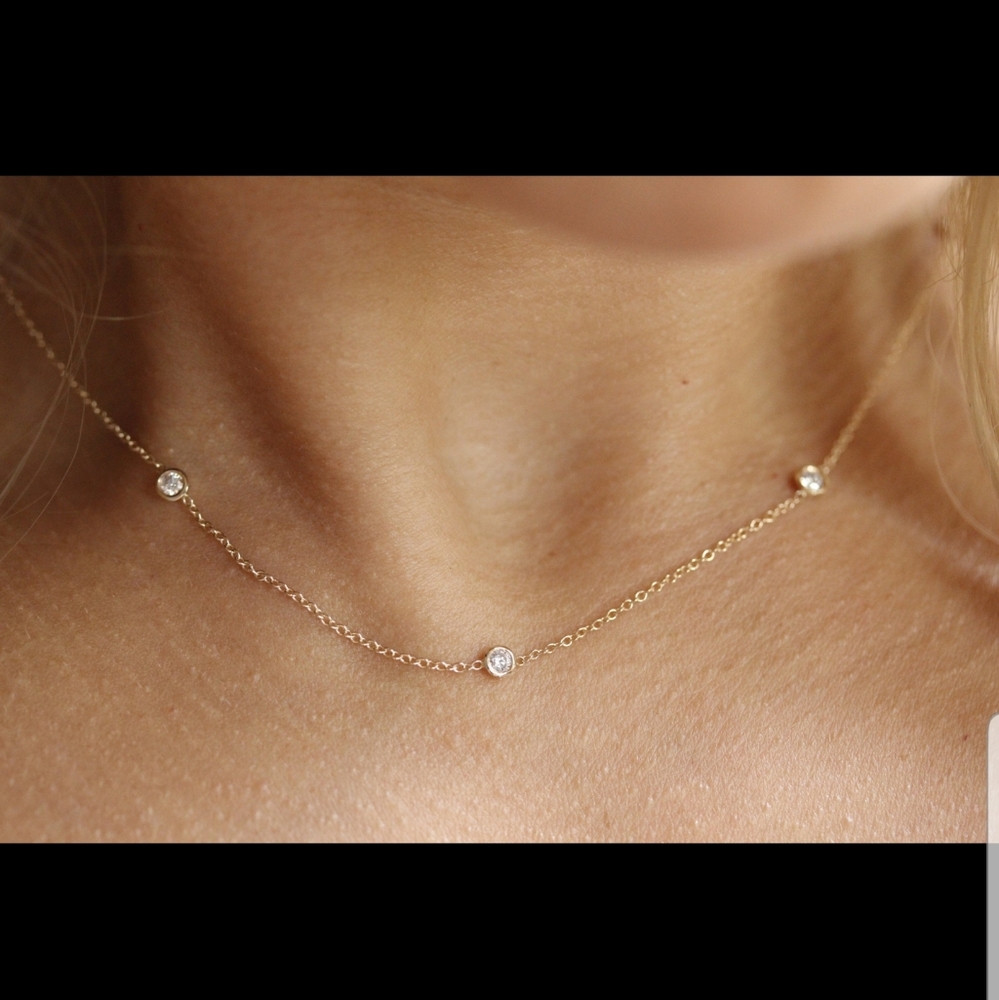 TWO 17 inch Gold Necklaces - yellow and rose gold